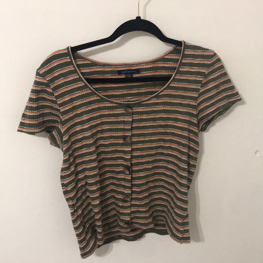 Stripped american eagle top:)